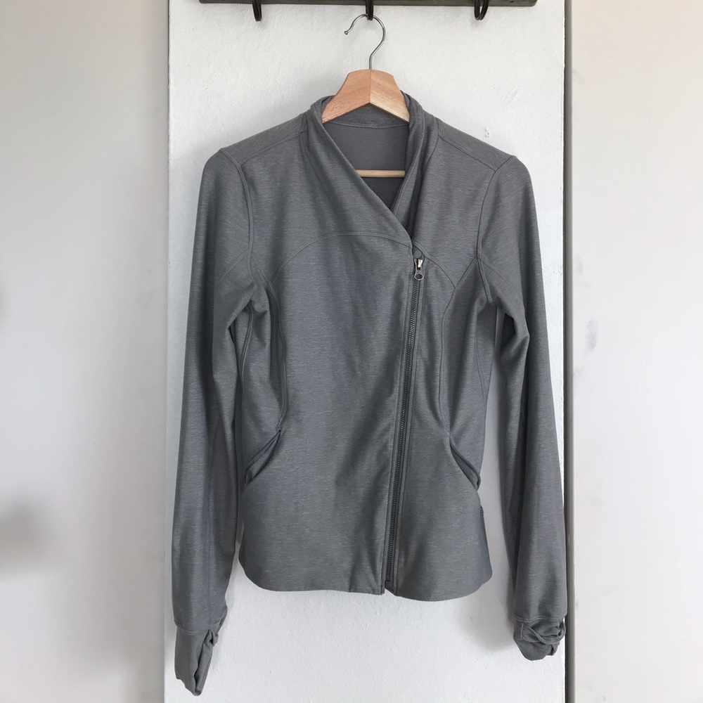 Grey LuluLemon yoga jacket